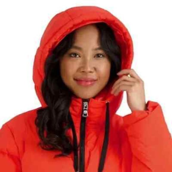 Two by Vince Camuto Womens’ Down Jacket in Orange NWT Size M - Picture 2 of 3